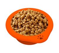 Mimoqk Gamelle Pliante Pour Chien | 300ml Bol À Nourriture Pliable Avec - Gamelle en Silicone pour Animaux - pour Voyage Camping Randonnée Sac à Dos Extérieur Chiens de Petite Moyenne et Grande Taille