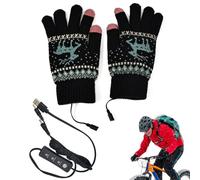 Mimoqk Gants Chauffants USB - Lavables Arrêt Automatique 1 Paire - Gants d'hiver Chauffants Électriques Compatibles Écran Tactile,pour Ski Snowboard Cyclisme Navette Conduite Hommes Femmes Adultes