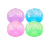 Mimoqk Glitter Dumpling, Soft Stretchy Slow Rebound Supplies, Dumplings Sensory Squeeze Toy, Stress Relief Fun, Sturdy Material, for Kids, Adults, Playing, Collecting, Christmas, Home