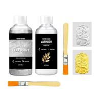 Mimoqk Gold Leaf Paint - Water-Based Decorative Pigment with Brush