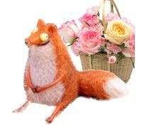 Mimoqk Handmade Animal Figurines, Small Home Decor, Funny Sculpture with Desktop Design, Home Decoration for Indoor Display, Desk & Shelf Decor, Figurine for Living Room Office Kids Room