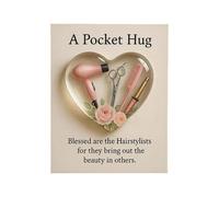 Mimoqk Heart Hug Pocket - Décoration d'intérieur 2D en acrylique pour coiffeur, décoration de poche longue distance | pour femme, barbier, coiffeur, remise de diplôme, anniversaire, Noël, voyage