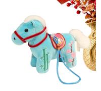 Mimoqk Horse Plush, 2026 Collectible Cuddly Plush, Chinese New Year Stuffed Animal with Ornament Design, Plushes Toy for Home Living Room Nursery, Animal Collectible, Soft Horse Doll
