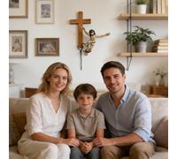 Mimoqk Jumping Jesus Statue, Humorous Religious Decor, Jesus Wall Art with Humor, Religious Ornament for Christian Easter Home, Indoor Wall Decoration, Christian Decor for Living Room Bedroom