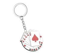Mimoqk Key Chain, Poker Bag Charm, Aesthetic Purse Decoration, Stylish Practical Accessory, Ideal for Men, Women, Boys, Girls, Students, Daily Use,4.06 X 1.54in