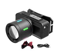 Mimoqk Lampe frontale LED rechargeable, 3 modes en forme de caméra pour l'entretien de la maison, les pannes de courant, le camping, la randonnée, la pêche de nuit, la randonnée, la course à pied