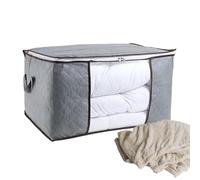 Mimoqk Large Storage Bags, Clear Window Organizer, Extra Capacity Comforter Holder, Sturdy Handle Clothes Storage Box, Blanket Quilt Bedding Container, Home Supply for Pillows, Closet, Bedroom