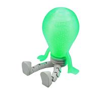 Mimoqk Light Bulb Man Figure, Glow in The Dark Model, Posable Figurine with Flexible Legs, Light Bulb Figurines with Material, Desk Home Decor, Novelty Toy for Home Party Favors Decoration