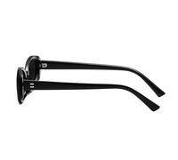 Mimoqk Lunettes de soleil ovales rétro pour femme - Petites lunettes de soleil ovales tendance des années 90 - Petites lunettes de soleil ovales tendance des années 90 pour homme et femme, Noir