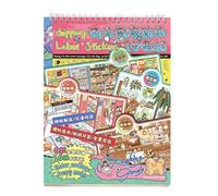 Mimoqk Mini scène d'autocollants de dessin animé, scène miniature DIY | Planches d'autocollants Fun Room pour chambre à coucher, chambre d'enfant, maison, salle de jeux, voyages et cours d'art