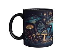 Mimoqk Mushroom Tea Cup, Color Changing Mug, 12 Oz Coffee Drinkware, Novelty Ceramic Heat Reactive Stylish Insulated Design, Beverage Use for Hot Chocolate Coffee Milk Tea Home Office Gift