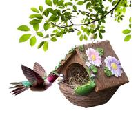 Mimoqk Nid à Oiseaux Abri Animaux en Résine Résistant aux Intempéries