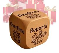 Mimoqk Office Work Dice, Six Dictons Sauvages Gag en Bois pour soulagement du Stress avec des Citations de Motivation drôles, Jeu de Bureau, des Offices dés pour Les collègues Amis Famille intérieur