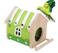 Mimoqk Parakeet Nest, Spacious All-Season Ventilated, Bird Nesting Box with Cage Attachment, Nesting Habitat for Sleeping Playing, Bird Supplies, Parakeet Nest for Balcony Living Room