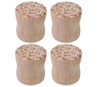 Mimoqk Pattern Weights Set, Wooden Sewing Weights, Fabric Cutting Holders, Dressmaking Template Tools, Round Cloth Stabilizer Paperweight for Tailoring Sewing Drawing Craft Use 5.5x5.5x5.5cm