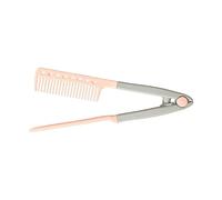 Mimoqk Peigne Lisseur pour Femmes | Peigne Lisseur Plat Professionnel Type V pour Coiffure,Outil Coiffure Anti-Frisottis pour Cheveux Secs et Mouillés pour Maison Salon Hôtel Dortoir Longs Voyages