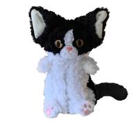 Mimoqk Pencil Case for Teen, Cat Pencil Case, Large Pencil Pouch, School Supplies Pencil Case, Large Kitten Pencil Box Multifunctional Plush Pencil Case for School Supplies and Teen Accessories, Noir