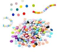 Mimoqk Perles Lentilles En Silicone | Matériel De Loisirs Créatifs Fait Main Coloré - Porte-Clés Avec Perles - Pour Colliers Et Porte-Clés Pour Hommes, Femmes, Garçons, Filles, Jeunes Et Adolescents