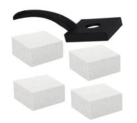 Mimoqk Pool Tile Cleaner, Pumice Scrub Tool, Stain Removal Stone, 4 Piece 0.63 x 4.33in, Heavy Duty Cleaning Tool for Swimming Pool Grills Bathtub Sauna Room Hotel Kitchen Bathroom Outdoor