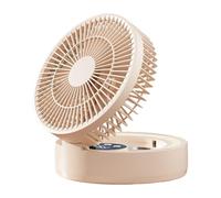 Mimoqk Portable Desk Fan, Usb Rechargeable Cooler, Foldable Quiet Ventilator, Led Mirror Timer Design, Dormitory Bedside Workshop Car School Personal Cooling Travel Makeup Use 6.89x6.89x3.54 Inches