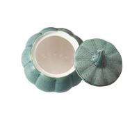 Mimoqk Pumpkin Cup, Pumpkin Shaped Jar for Kitchen Storage with Festive Ceramic Lid Canister, Stylish Food Container, Home Decor for Coffee, Tea, Sugar, Pantry Organization