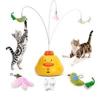 Mimoqk Rechargeable Cat Toy - Flying Bird Interactive Electric Play Stick