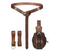 Mimoqk Renaissance Belt Accessories, Medieval Cosplay Pouch, Vintage Belt Bag for Costume, Secure Closure Design, Stylish Period Outfit, Adults Convention Theater Stage Photoshoot Party