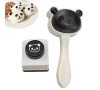 Mimoqk Rice Ball Mold, Sushi Shaper Kit, Cartoon Food Mold, Panda Shape Rice Shaper with Easy Release Design, for Kids Lunch Kitchen Cooking Preparation Fun Meal Presentation Use