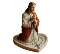 Mimoqk Rosary Holder, Necklace Display Stand, Religious Catholic Ornament for Living Room Bookshelf Bedroom Study Desktop Nightstand Cabinet Altar Shelf Table Wedding Ceremony, 4.72x2.36 inches