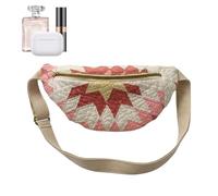 Mimoqk Sac à bandoulière matelassé fabriqué à la main en tissu bohème vintage pour la randonnée, l'escalade, le cyclisme, l'équitation, la pêche, le camping, le pique-nique, la maison, les voyages