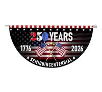 Mimoqk Semiquincentennial Flag Decor, 1776-2026 Fan Flag, Banner with Patriotic Design, 250th Celebration for Garden, Veterans 4th July Memorial Day, Holiday Decoration for Independence