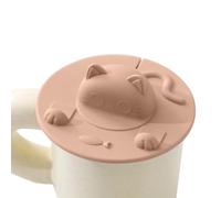 Mimoqk Silicone Tea Cover, Heat Resistant Topper, Cup Lid with Dustproof, Tea Accessory with Easy Fit, Drinkware Desktop Accessory, Cup Cover for Travel Home Beverage Desktop Travel
