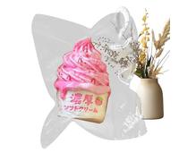 Mimoqk Slow Rebound Squeeze Toy, Stress Relief Fidget, Ice Cream Squishy with Soft Silicone, Sensory Stress Toy with Fun Shape, Toys, Calming Desk Toys for Kids Students Indoor Classroom