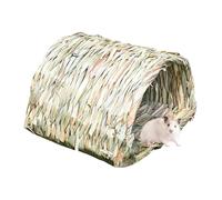 Mimoqk Spacious Bunny Nest, Hamster Hideaway Bed, Reed Grass Tunnel