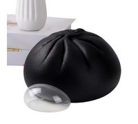 Mimoqk Squeeze Toys, Soft Slow Rising Squishy, Funny Black Stress Balls, Durable Sensory Relief Material, Handheld Fidget Play Design, Bun Shape Squishy Toy for Children Teens Students Home