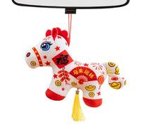 Mimoqk Stuffed Horse Toy - Auspicious Plush Pendant, Soft Pet Doll, Cute Collectible Decoration, Plush Toy Accessory, Mini Horse for Men Family Girlfriend Girl Boy Kids Birthday Car Home Decor