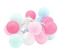 Mimoqk Sturdy Ball String Lights, Adorable LED Christmas Cotton Ball Lights, Decorative LED Fairy Lights for Decoration, USB String Lights for Indoors and Outdoors, Battery Operated LED Lights