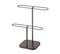 Mimoqk Sunglasses Rack, Eyewear Display Organizer, Metal Stand with Multi Slot Storage, Desktop Accessory Holder for Offices, Bedroom, Counter, Dresser, Tabletop, Gold/Black