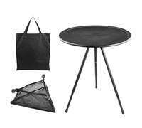 Mimoqk Tables pliantes d'extérieur petites, rondes, pliables et portables | Table de camping pliable pour extérieur, portable, compacte, légère, pliable, multifonction, pour camping, pique-nique