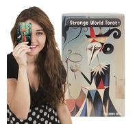 Mimoqk Tarot Cards, Fate Divination Deck, 78 Cards with Illustrated Symbols, Oracle Set with Cardstock, Party Entertainment Games, Spiritual Fortune Telling Tool for Beginners Adults