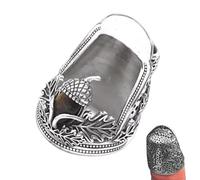 Mimoqk Thimbles for Hand Quilting, Metal Finger Guard, Sewing Tool Accessory, Comfortable Protective Cover for Knitting, Needlework, Embroidery, Crafting Projects