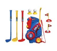 Mimoqk Toddler Golf Set, Portable Golf Club Toy, Sports Training Kit, Colorful Lightweight Clubs, Rolling Cart Storage for Kids Parties and Learning Fun, 8.66x5.31x14.37 inches
