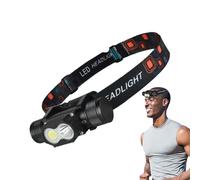Mimoqk Ultra Light Headlamp, Rechargeable Led Head, Waterproof Motion Sensor Headlight, Hands Free Camping Lamp Compact Mini Size 3.5x1.77 Inches for Hiking Running Fishing Repair Outdoor Night Use