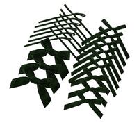 Mimoqk Velvet Christmas Tree Bows, Festive Rustic Ornaments, Ribbon Bows with 18 Pieces, Holiday Decor for Home Party Supplies, Christmas Ribbon Decorations, Velvet Bow for Indoor