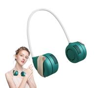 Mimoqk Ventilateur de cou rechargeable, réglable, refroidissement rapide, puissant, portable à 3 vitesses, petit ventilateur pour temps chaud | pour intérieur et extérieur, camping, sport, randonnée