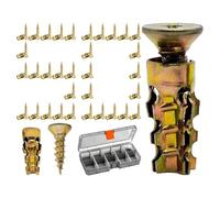 Mimoqk Vis à expansion courtes murales | Fixations Métalliques Courtes D'Expansion - Kit de réparation trous de vis charnière porte | pour maison travaux porte garage meubles cloison et bois