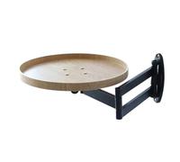 Mimoqk Wall Mounted Table, Rotating Bedside Desk, Retractable Floating Table, Fold Down Wooden and Metal Stand, Space Saving Design for Living Room, Bedroom, Study