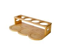 Mimoqk Wooden Rack Pantry Organizer, Kitchen Countertop Seasoning Stand Organizer, Bottle Shelves for Oil, Sauce, Vinegar, Seasoning Jar Storage Solution for Kitchen Countertop