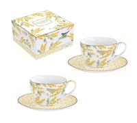MIMOSA coffret 2 tasses à café 11 cl en Porcelaine