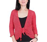 Mimosa Cravate en dentelle stretch à paillettes ou unie pour femme - Rouge - 44/56